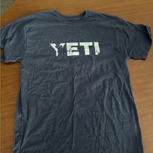 YETI Blue Short Sleeve Tee Casual Comfort
